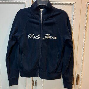 Ralph Lauren Women's Blue and White Sweatshirt